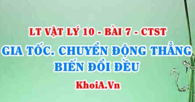 Gia tốc là gì? Các công thức và phương trình của chuyển động thẳng biến đổi đều - Vật lý 10 bài 7